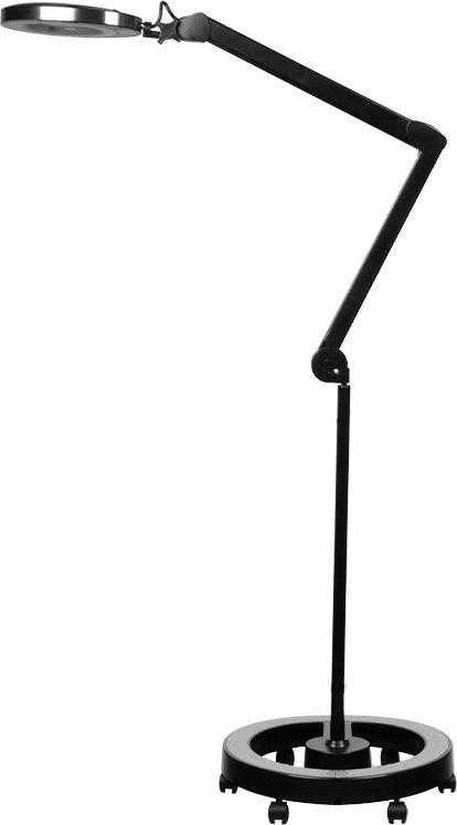 Activeshop Kosmetologinė lempa LED su lupa ir stovu ELEGANTE 60LED 5D 6W Juodas