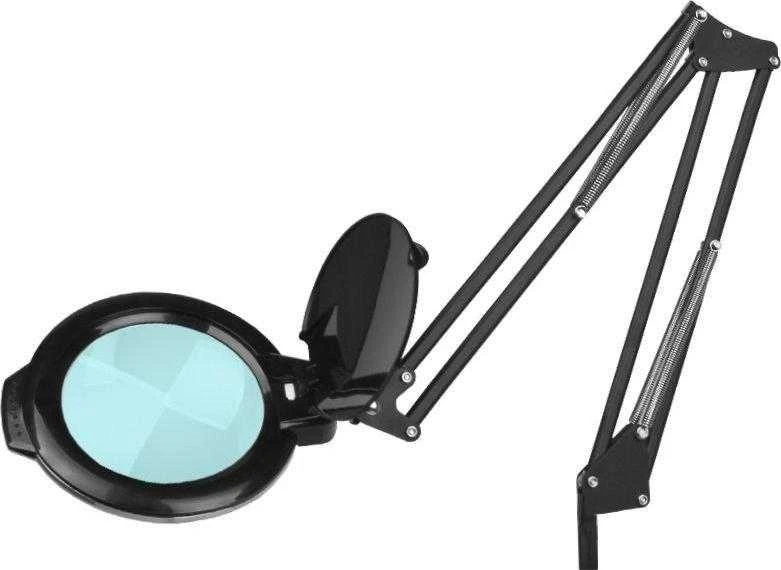 Activeshop Kosmetologinė lempa LED su lupa ir stovu GLOW MOONLIGHT 5D/6 10W Juodas