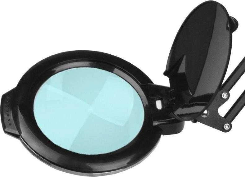 Activeshop Kosmetologinė lempa LED su lupa ir stovu GLOW MOONLIGHT 5D/6 10W Juodas