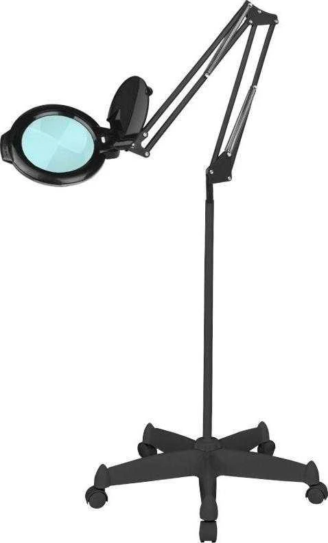 Activeshop Kosmetologinė lempa LED su lupa ir stovu GLOW MOONLIGHT 5D/6 10W Juodas