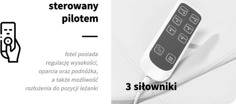 Activeshop Elektrinis kosmetologinis krėslas Sillon Luxury 3 varikliai, baltas