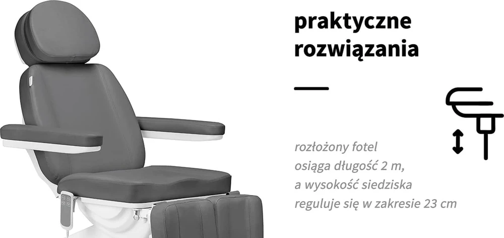 Activeshop Kosmetologinis krėslas SILLON CLASSIC 2 MOTOR ELECTRIC PEDI Pilkas