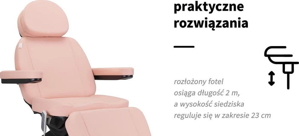 Activeshop Kosmetologinis krėslas SILLON CLASSIC 3 MOTOR ELECTRIC Rožinis