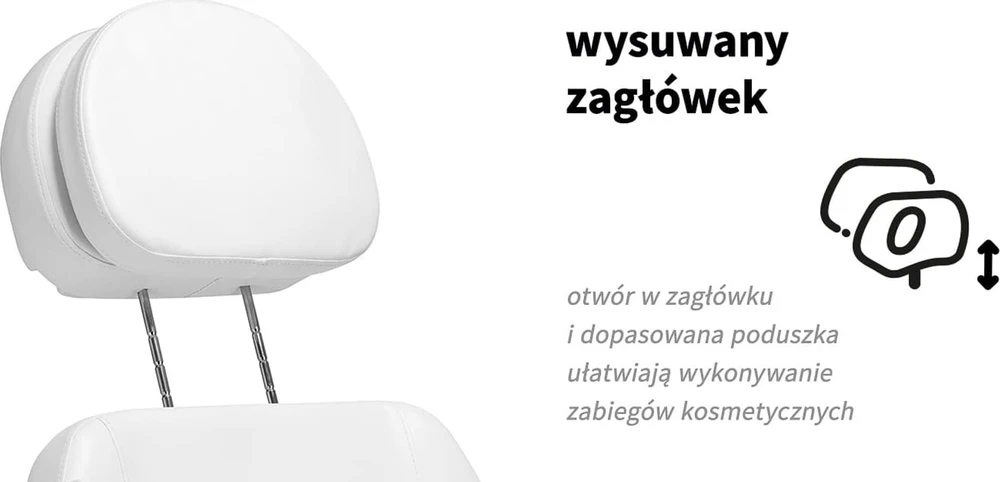 Activeshop Kosmetologinis krėslas SILLON CLASSIC 3 MOTOR ELECTRIC Baltas