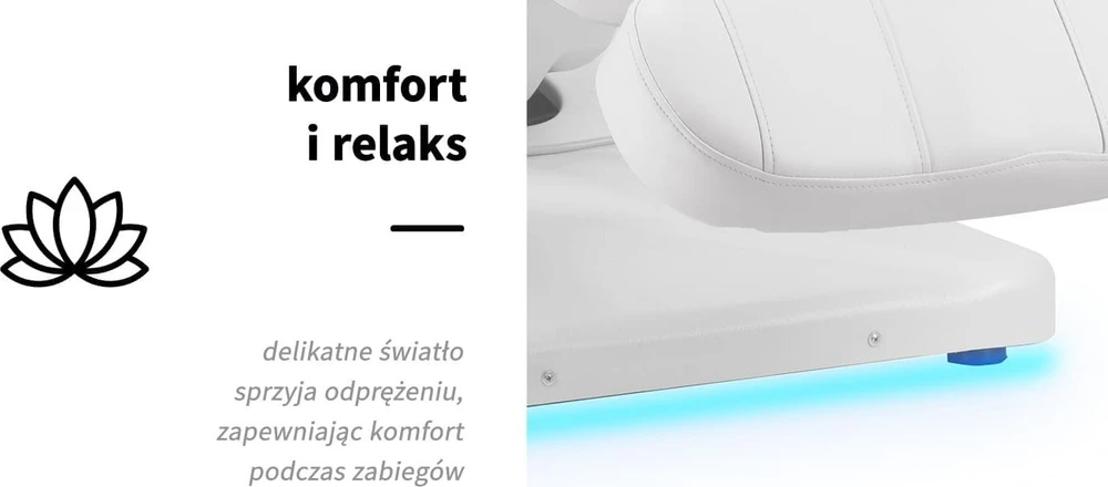 Activeshop Elektrinis kosmetologinis krėslas Sillon Luxury 3 varikliai, baltas