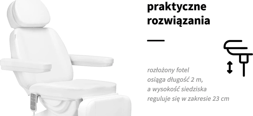 Activeshop Kosmetologinis krėslas SILLON CLASSIC 3 MOTOR ELECTRIC Baltas