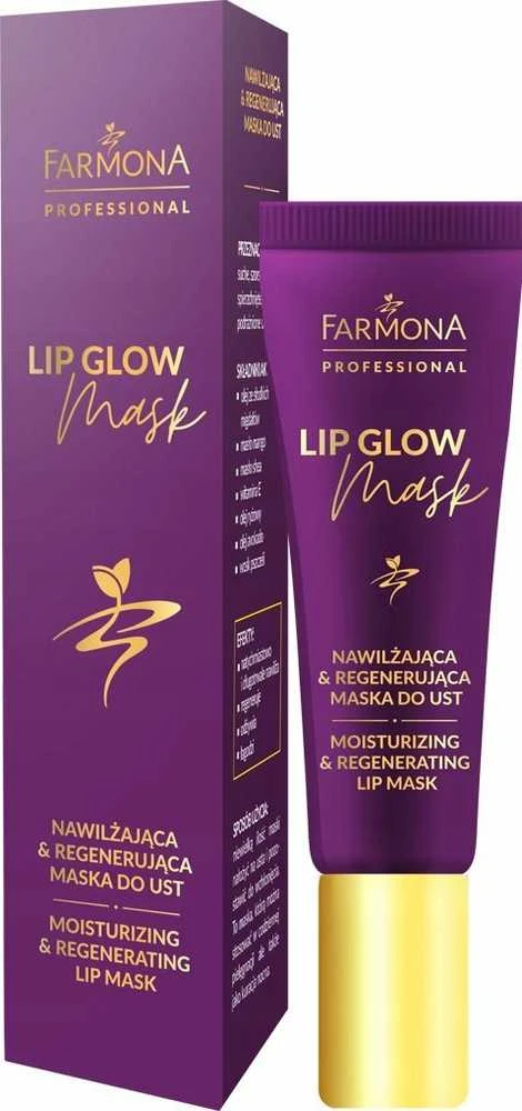 Activeshop Drėkinamoji ir regeneruojanti lūpų kaukė Farmona Lip Glow Mask 12 ml
