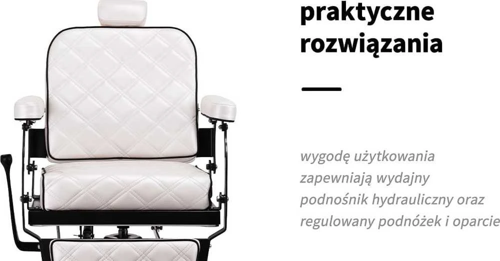 Activeshop Kirpyklos kėdė Barber Chair Gabbiano Carlos Extra Pearl