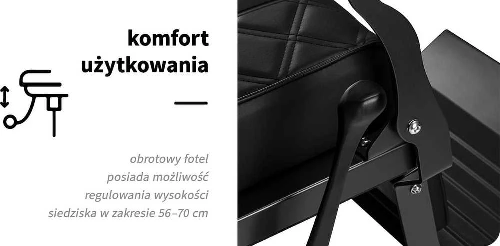 Activeshop Kirpyklos kėdė Barber Chair Gabbiano Carlos Juodas