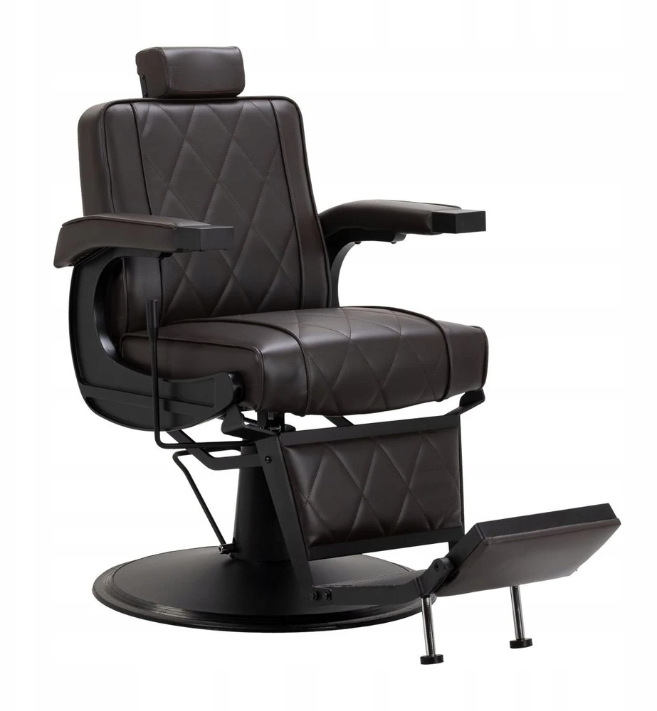 Activeshop Kirpyklos barberio kėdė Hair System BM88066B ruda su juodu pagrindu