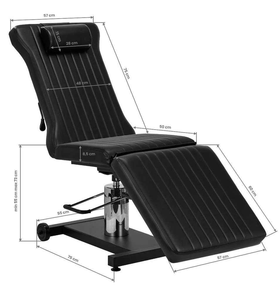 Activeshop Tatuiruočių krėslas Pro Ink 612 Juodas