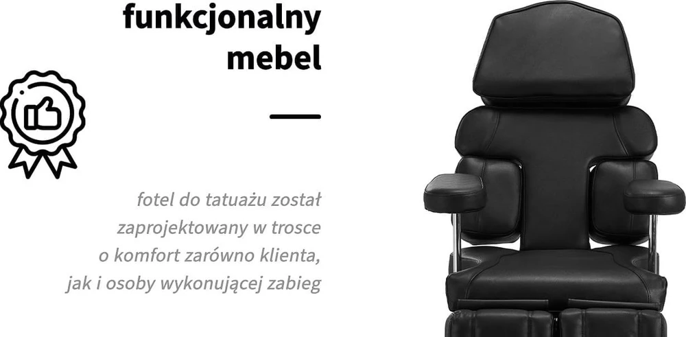 Activeshop Tatuiruočių krėslas Pro Ink 3710 Electric Juodas