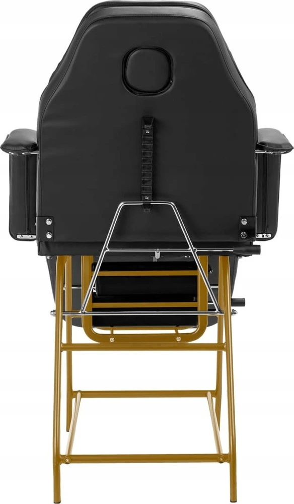 Activeshop Kosmetologinis krėslas BEAUTY CHAIR 557G MODEL GOLD Juodas