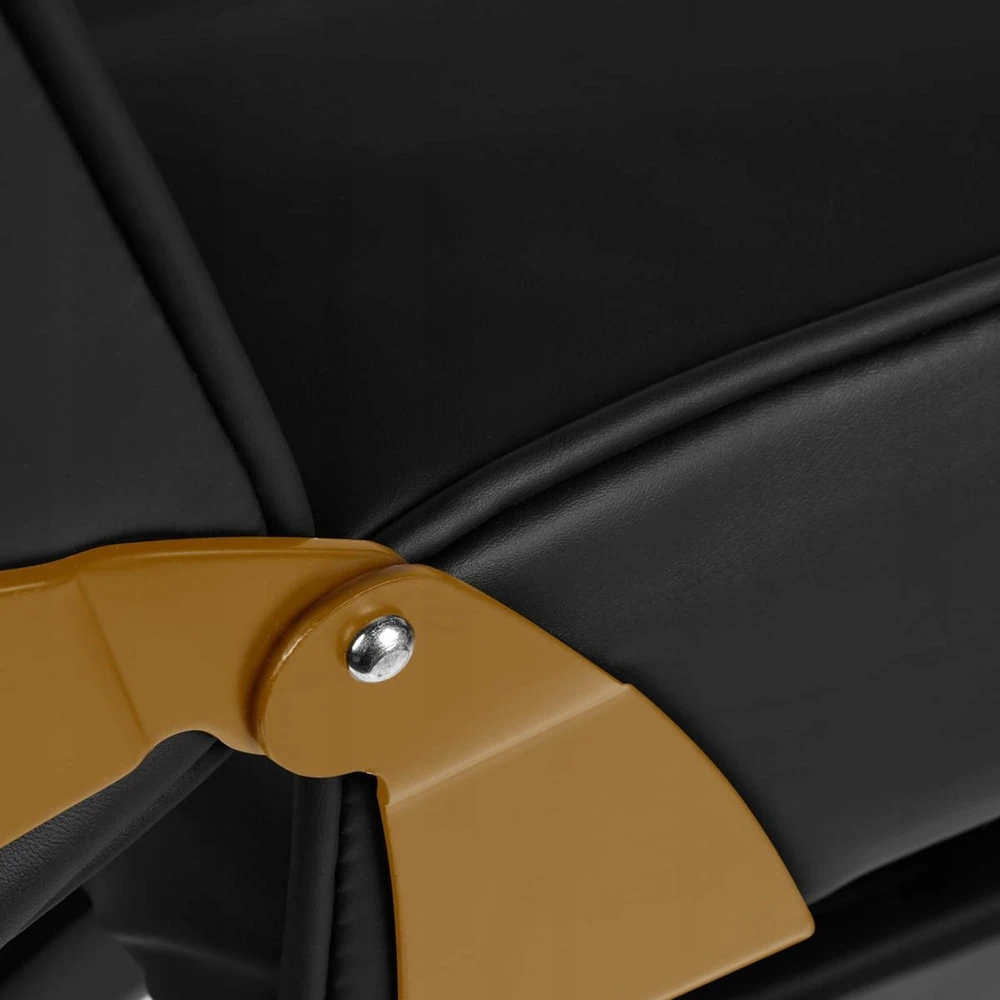 Activeshop Kosmetologinis krėslas BEAUTY CHAIR 557G MODEL GOLD Juodas