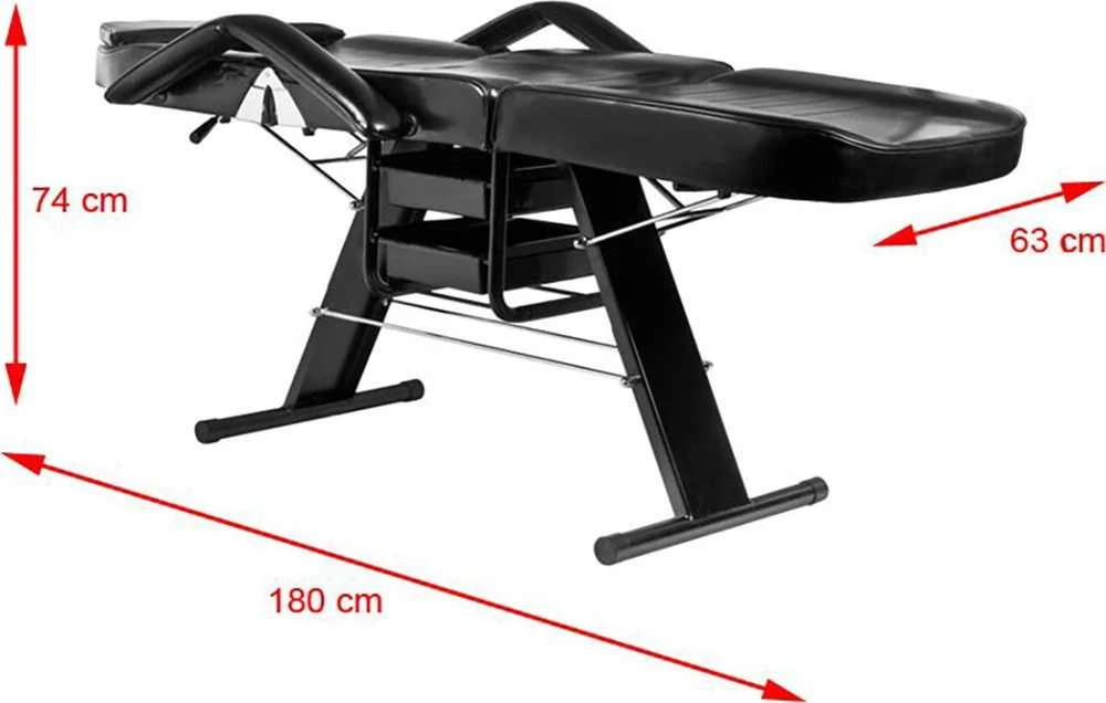 Activeshop Kosmetologinis krėslas BASIC Juodas