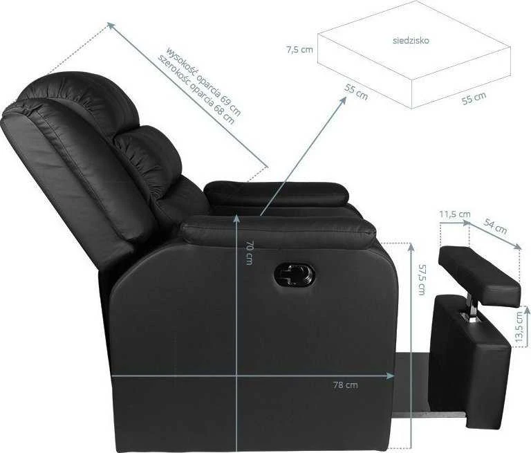 Activeshop Pedikiūro krėslas FOTEL SPA PEDICURE HILTON Juodas