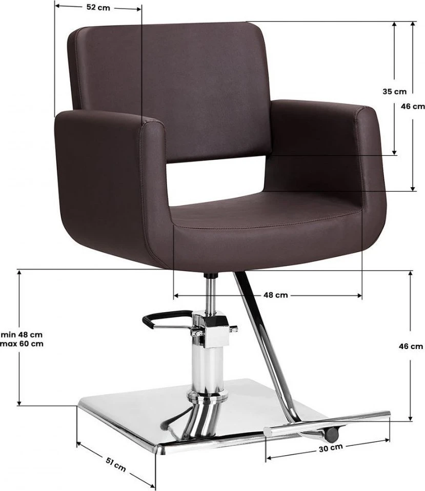 Activeshop Kirpyklos kėdė GABBIANO HAIRDRESSING CHAIR HELSINKI BROWN