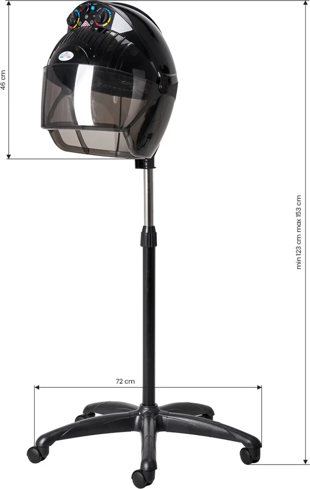 Activeshop Stacionarus plaukų džiovintuvas Gabbiano Centurion LVI-203S Ionic 3 Speed Juodas