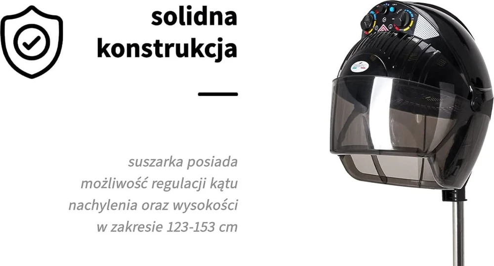 Activeshop Stacionarus plaukų džiovintuvas Gabbiano Centurion LVI-203S Ionic 3 Speed Juodas