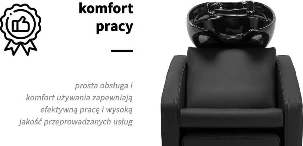 Activeshop Kirpyklos plautuvė su elektriniu kojų atlošu Gabbiano Emma Juodas