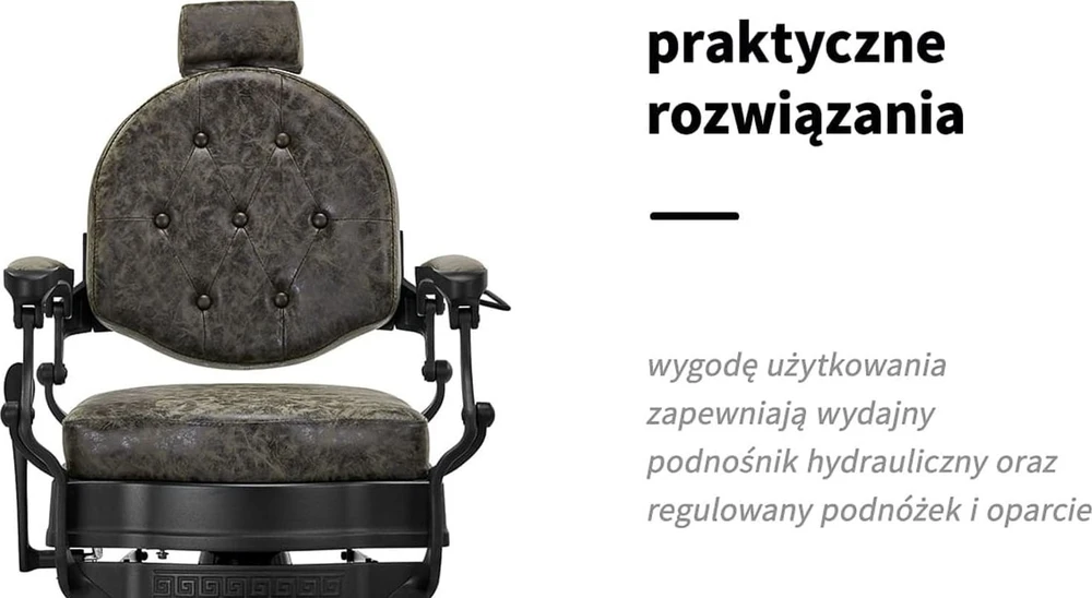 Activeshop Kirpyklos kėdė Gabbiano President Old Leather, žalia