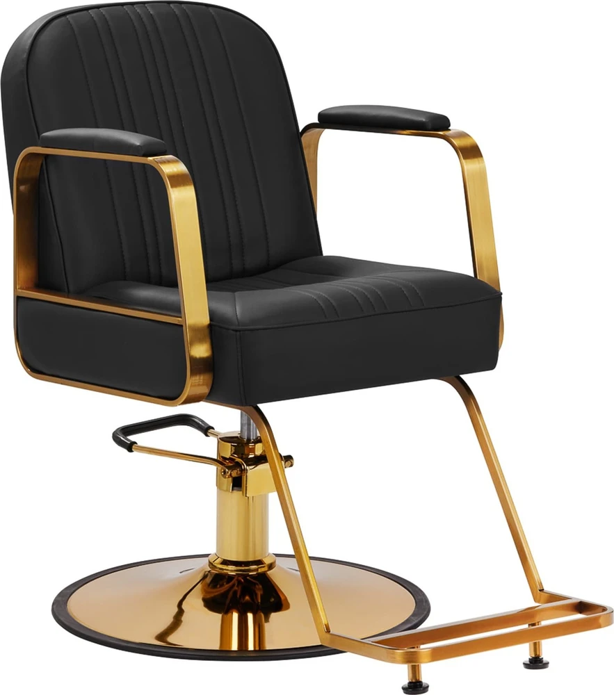Activeshop Kirpyklos kėdė HAIR SYSTEM HAIRDRESSING CHAIR ACRI Juodas GOLD
