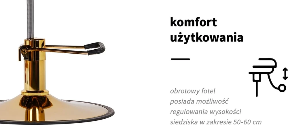Activeshop Kirpyklos kėdė HAIR SYSTEM HAIRDRESSING CHAIR ACRI Juodas GOLD