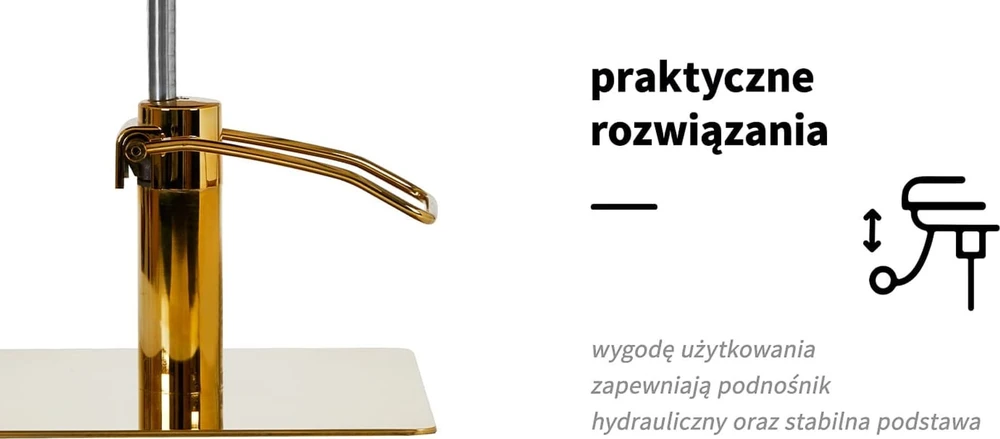 Activeshop Kirpyklos kėdė GABBIANO PROFESSIONAL HAIRDRESSING CHAIR BERLIN GOLD Juodas