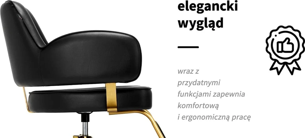 Activeshop Kirpyklos kėdė Gabbiano Professional Hairdressing Chair Linz Juodas Gold