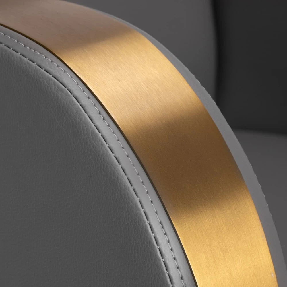 Activeshop Kirpyklos kėdė GABBIANO PROFESSIONAL HAIRDRESSING CHAIR MALAGA GOLD Pilkas