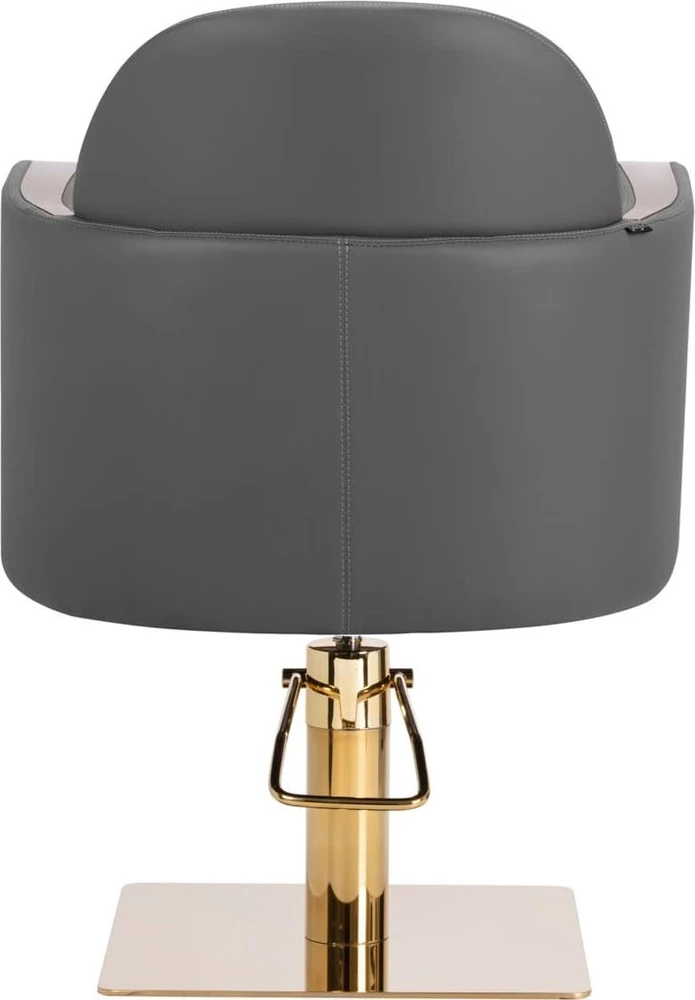 Activeshop Kirpyklos kėdė GABBIANO PROFESSIONAL HAIRDRESSING CHAIR MALAGA GOLD Pilkas