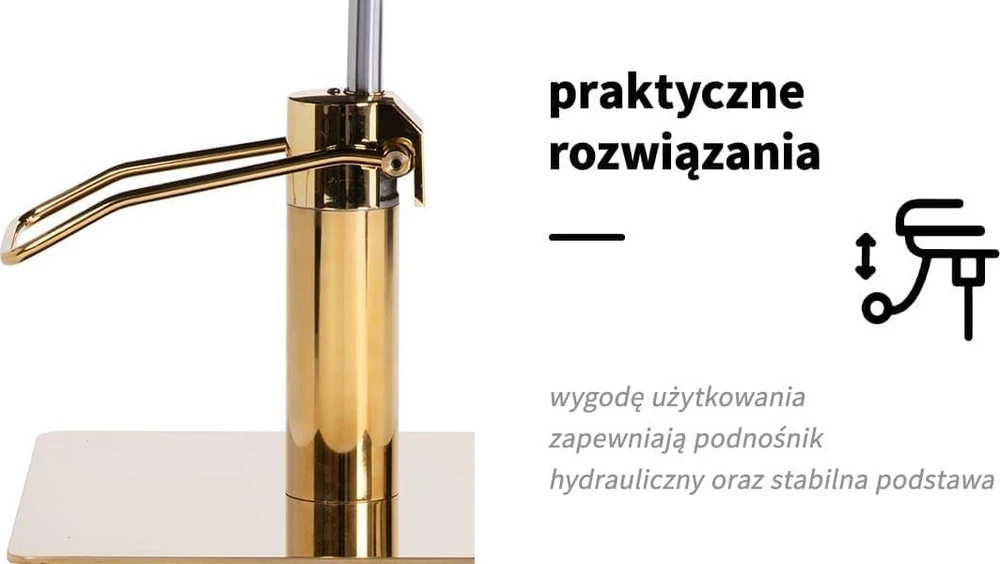 Activeshop Kirpyklos kėdė GABBIANO PROFESSIONAL HAIRDRESSING CHAIR MALAGA GOLD Juodas