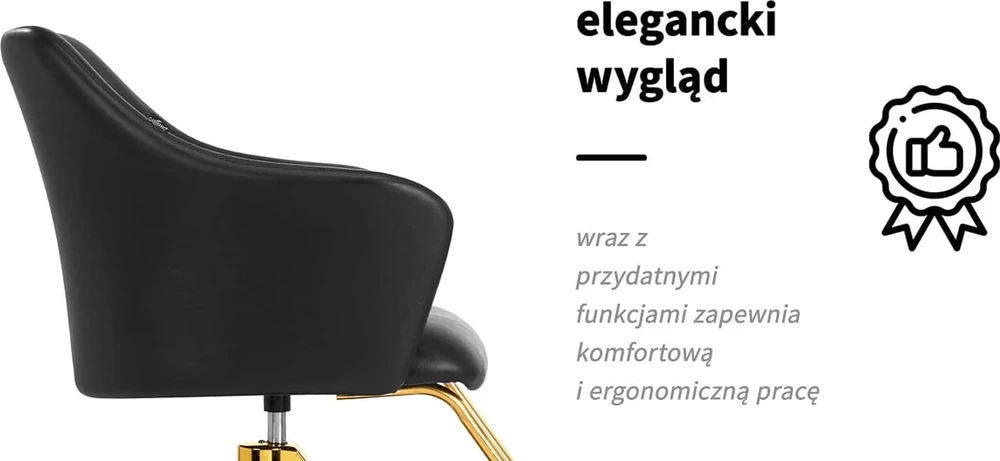 Activeshop Kirpyklos kėdė HAIRDRESSING CHAIR MARBELLA GOLD Juodas