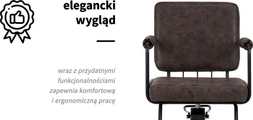 Activeshop Kirpyklos kėdė Gabbiano Professional Hairdressing Chair Katania Loft Old Leather Dark Brown