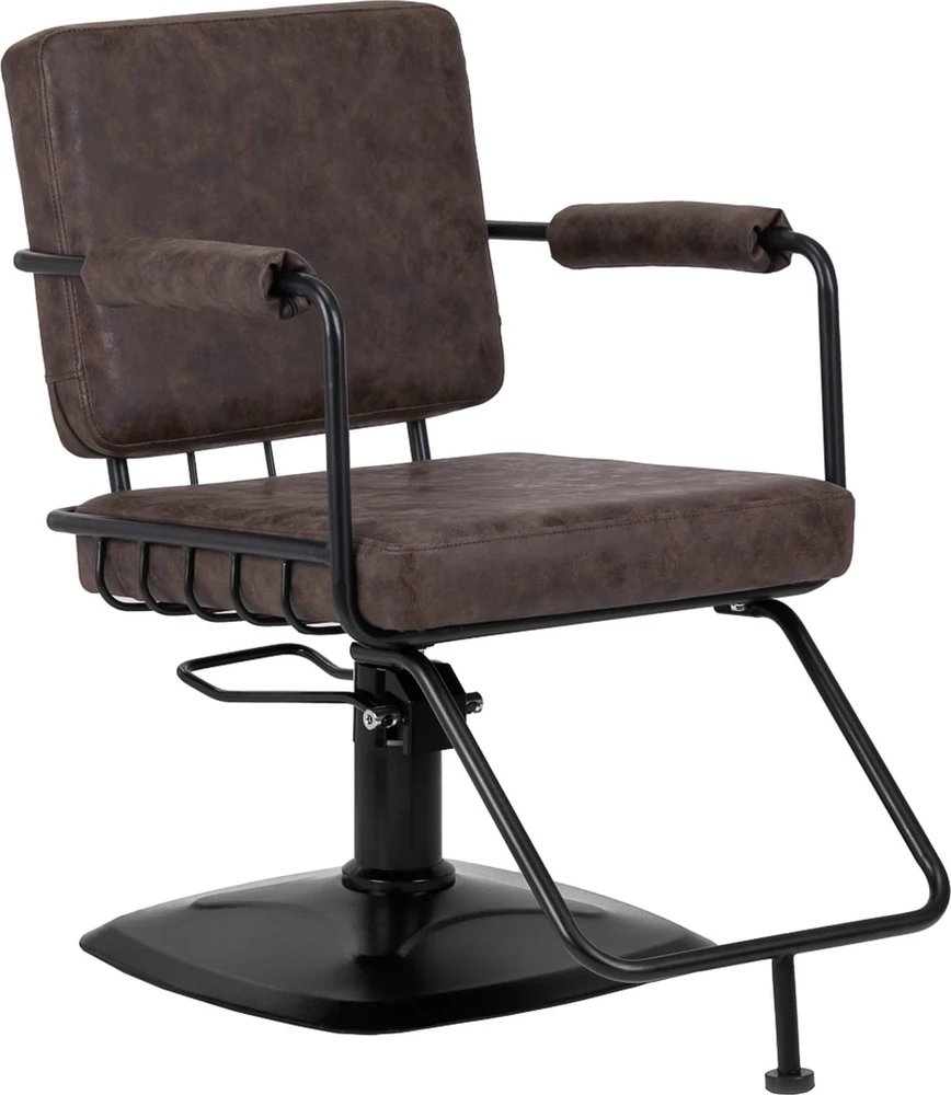 Activeshop Kirpyklos kėdė Gabbiano Professional Hairdressing Chair Katania Loft Old Leather Dark Brown