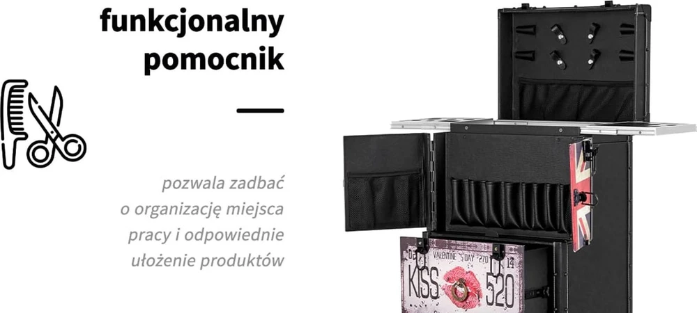 Activeshop Kirpėjo vežimėlis Gabbiano C12 juodas
