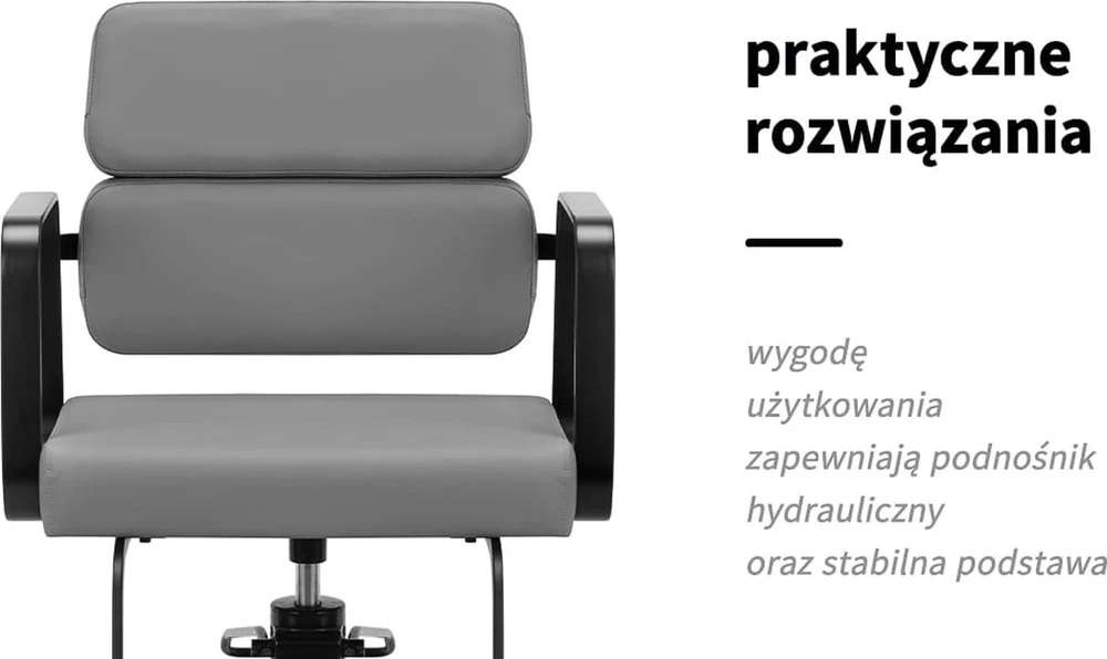 Activeshop Kirpyklos kėdė Gabbiano Porto Juodas Pilkas
