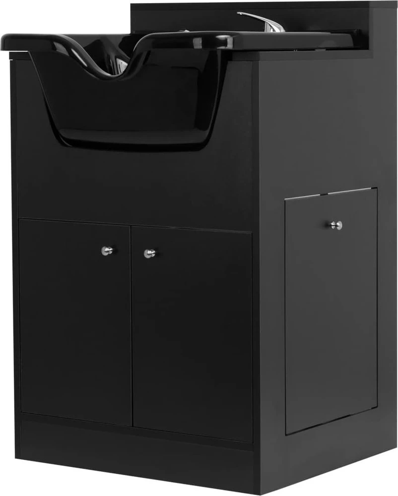 Activeshop Kirpyklos plautuvė su spintele GABBIANO BB06 Juodas