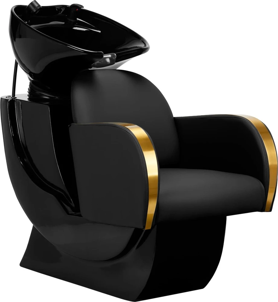 Activeshop Kirpyklos plautuvė GABBIANO PROFESSIONAL HAIRWASHER MALAGA GOLD Juodas