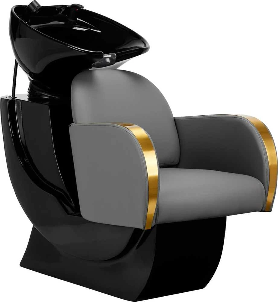 Activeshop Kirpyklos plautuvė GABBIANO PROFESSIONAL HAIRWASHER MALAGA GOLD Pilkas