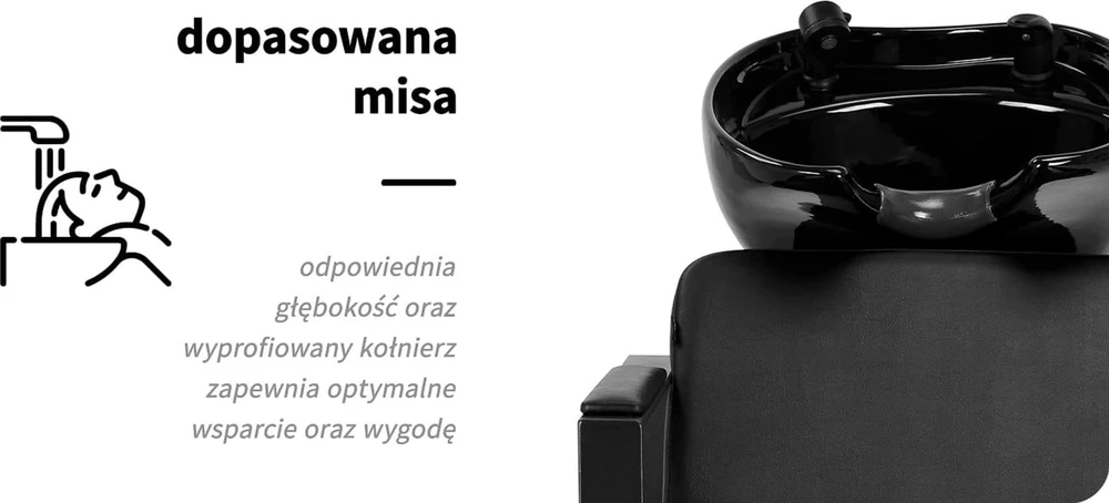 Activeshop Kirpyklos plautuvė Gabbiano Modena Juodas