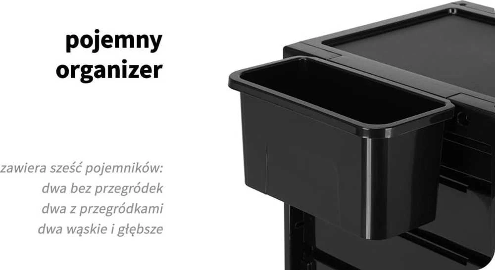 Activeshop Kirpėjo vežimėlis GABBIANO HAIRDRESSER HELPER 68C Juodas