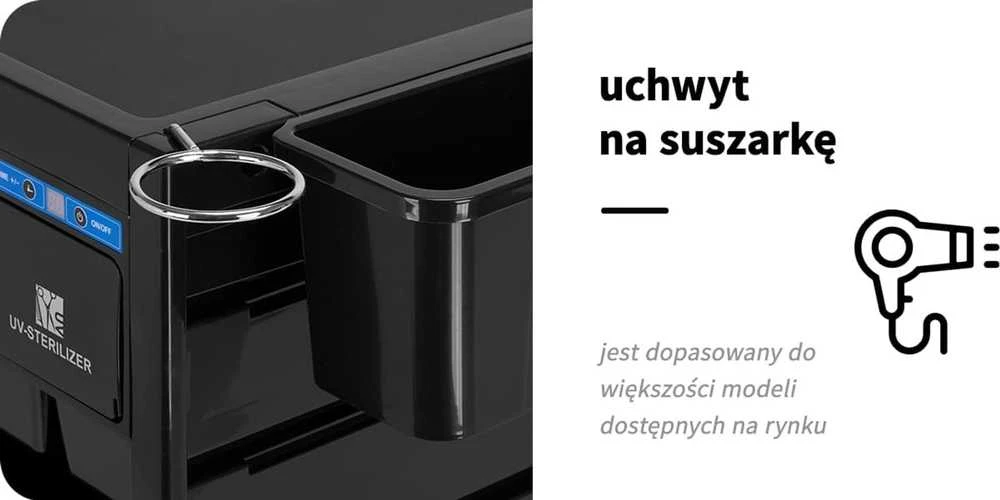Activeshop Kirpyklos vežimėlis su integruotu UV sterilizatoriumi GABIANNO 68 Juodas