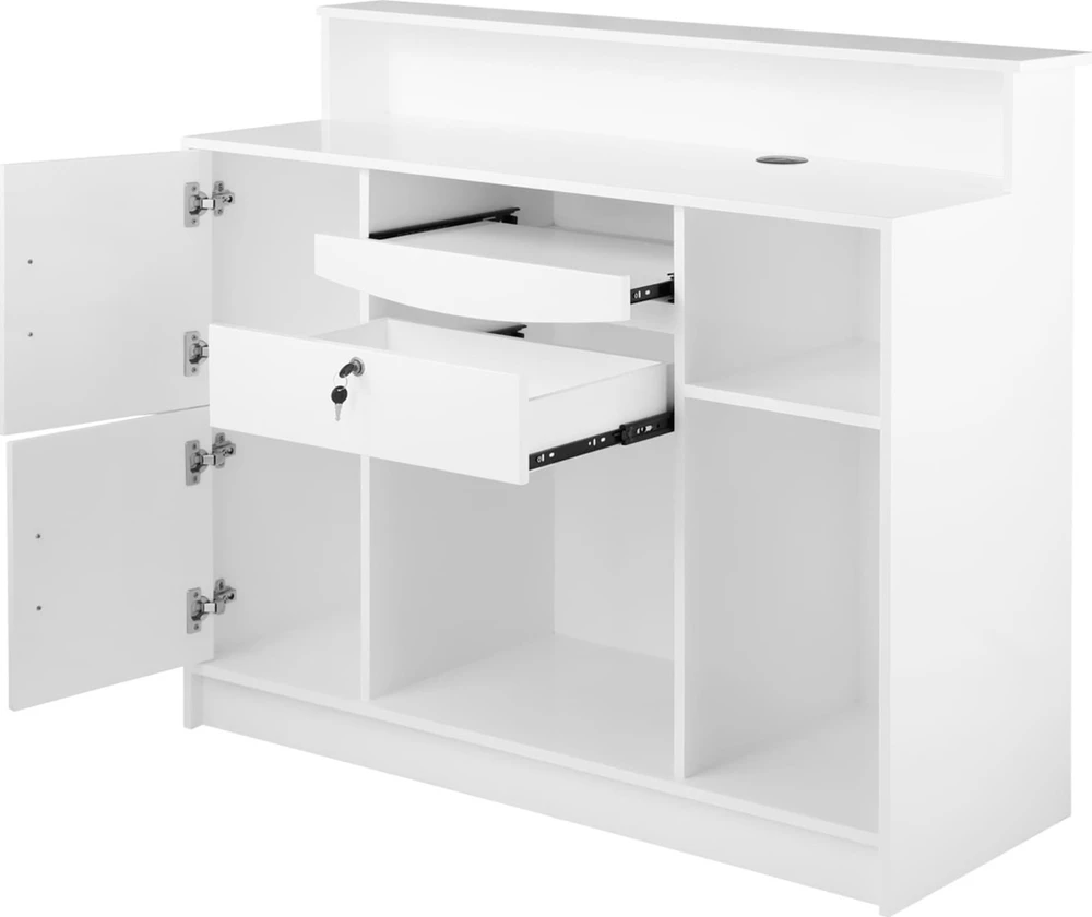 Activeshop Registratūros stalas GABBIANO RECEPTION DESK DIAMOND Baltas