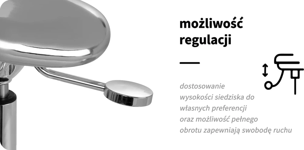 Activeshop Kosmetologinė meistro kėdutė Gabbiano Fine Sidabrinis