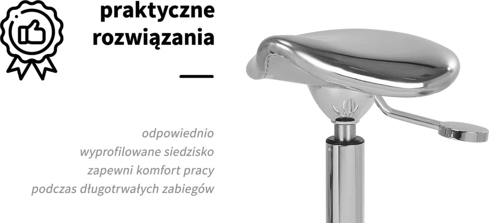 Activeshop Kosmetologinė meistro kėdutė Gabbiano Fine Sidabrinis
