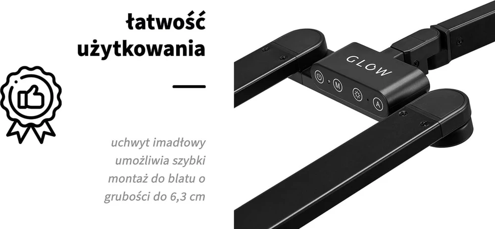 Activeshop Kosmetologinė LED lempa manikiūrui Glow L04 Juodas