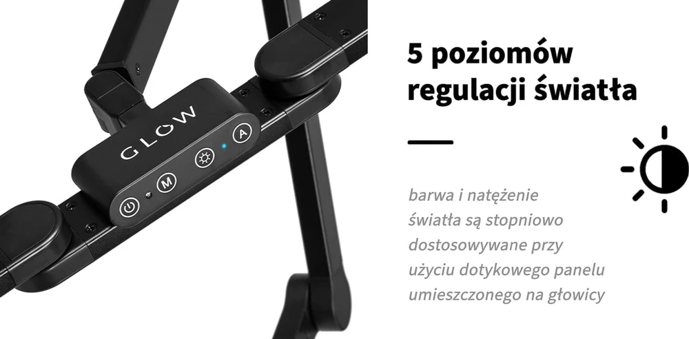 Activeshop Kosmetologinė LED lempa manikiūrui Glow L04 Juodas