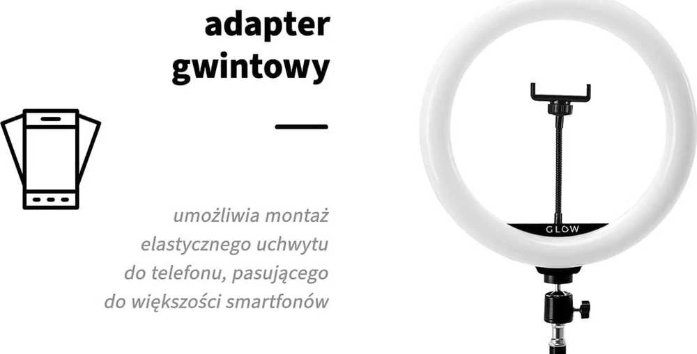 Activeshop Kosmetologinė LED lempa makiažui su stovu GLOW RING LIGHT 13" 10W