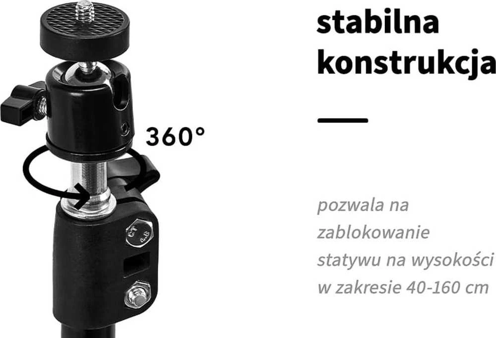 Activeshop Kosmetologinė LED lempa makiažui su stovu GLOW RING LIGHT 13" 10W